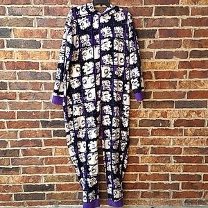 Betty Boop hooded one piece XL fleece pajamas